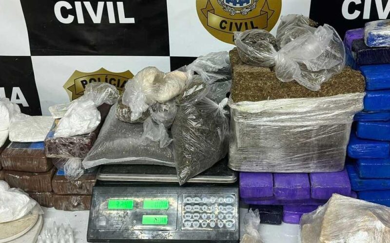 Polícias Civil e Militar apreendem mais de R$ 500mil em drogas em Eunápolis