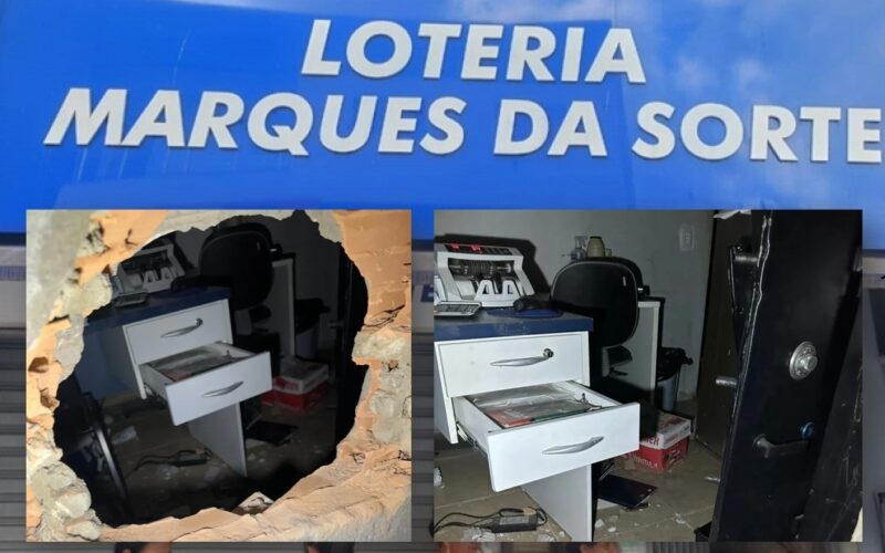 Vídeo: Casa lotérica é arrombada em Itabela, após bandidos abrirem buraco na parede